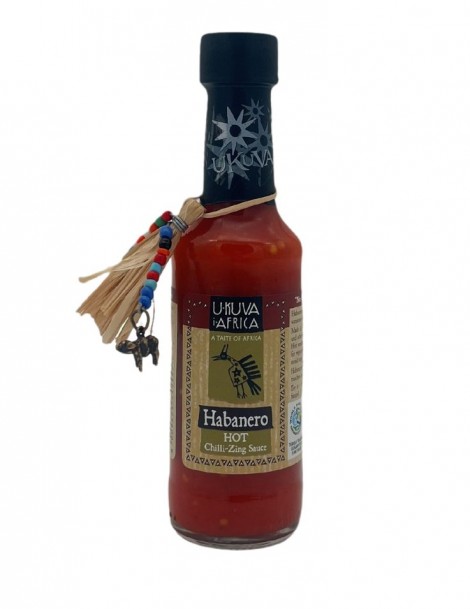 Ukuva Habanero Hot Chili-Zing Sauce 125ml - ohne Zucker - Best Before Februar 2024