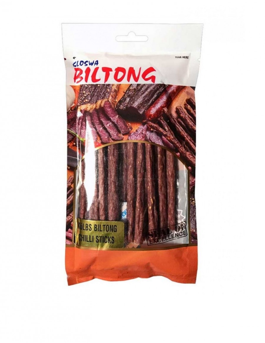  Namibia Original Biltong Sticks by Külbs Chili Taste 100 Gramm - Best Before 31. Juli 2022