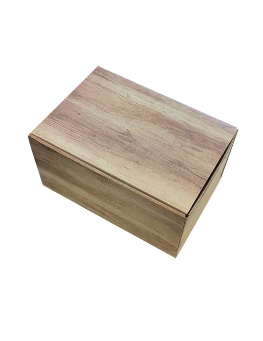 Geschenkverpackung im Holz-Design 6er