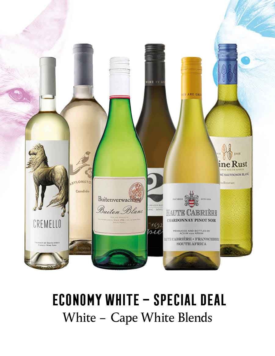 KapWeine - Special Deal - 7567 Economy Cape White Blend Set 2020 RESTPOSTEN 