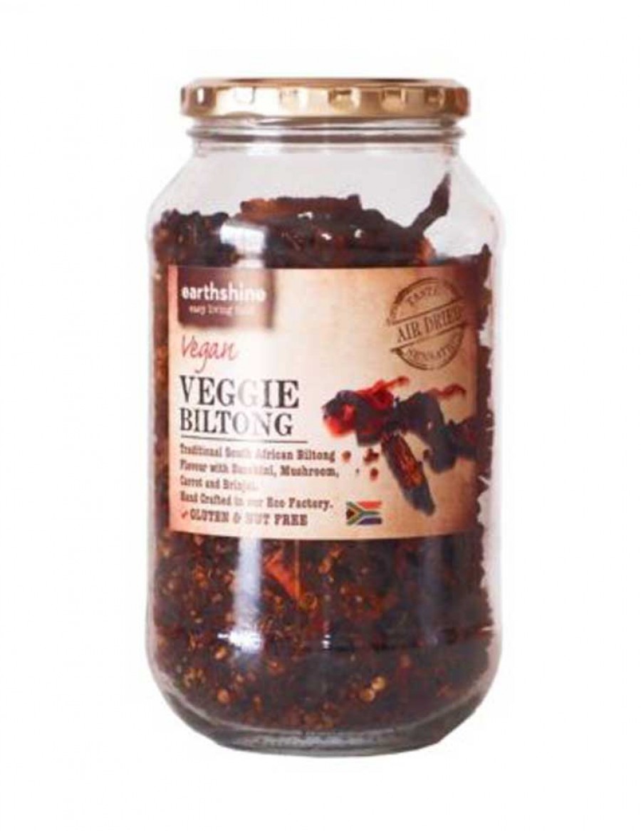  Earthshine Vegan Veggie Biltong 200 Gramm Glas - Organic - Best Before 01. Oktober 2022 