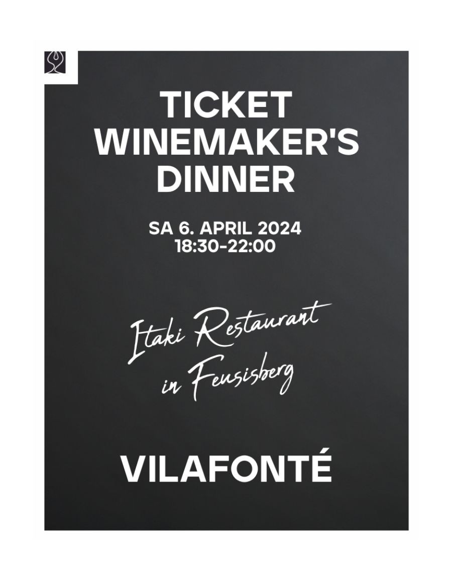 KapWeine - Winemaker's Dinner mit Mike Ratcliffe von Vilafontè - Samstag 6. April von 18:30 - 22:00 Uhr - Restaurant Itaki in Feusisberg - Limitiert auf 10 Personen